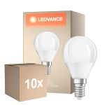 Fordelspakning 10x Ledvance Classic LED E14 Pære matt 4.9W 470lm - 827 ekstra varm hvit | dimbar - erstatter 40W
