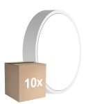 Fordelspakning 10x Ledvance LED Vegg - Taklampe Runde Hvit 9.5W 1220lm - 830-840 CCT | 262mm - IP65