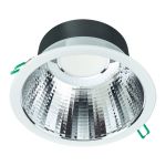 Philips LED downlight Coreline DN142B Aluminium Hvit 11W 1200lm 60D - 830 varm hvit | Utskjæring 155mm - IP20 - UGR<19